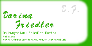 dorina friedler business card